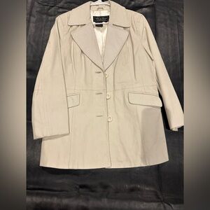 Gorgeous Soft White Leather Jacket